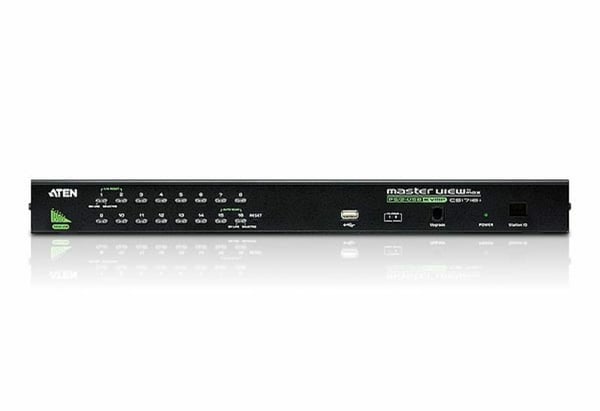 ATEN 16-portars PS/2-USB VGA KVM-switch med kedjekopplingsport och stöd för USB-kringutrustning
