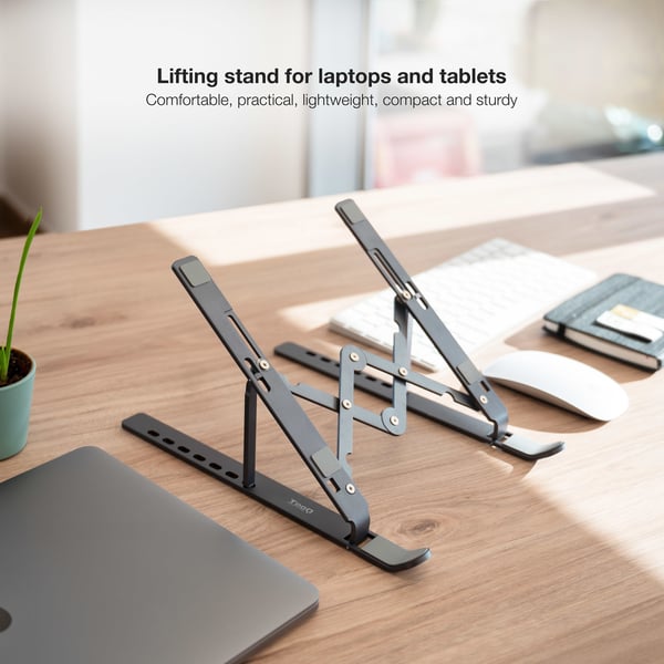 TooQ TQLRS0033-AL-G laptop stativ Stander til laptop og tablet Grå 38,1 cm (15")