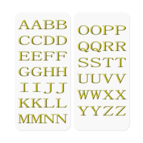 Celly STICKERLETTER01 klistermärken Guld 52 styck