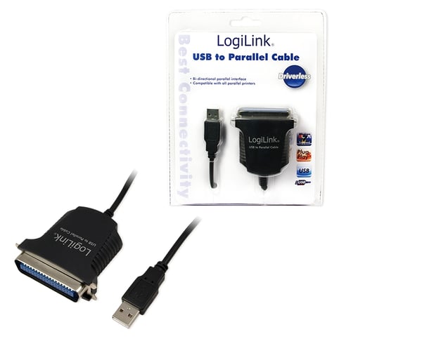 LogiLink AU0003C parallelkabel Sort 1,5 m