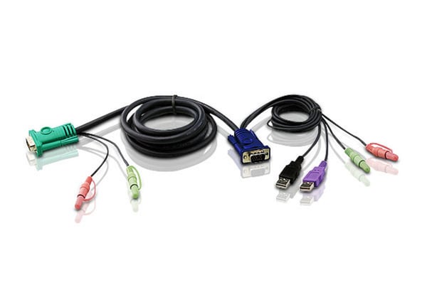 ATEN USB KVM Cable KVM-kablar Svart 3 m