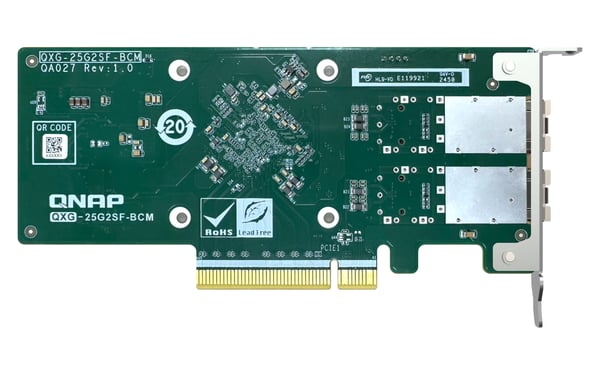 QNAP QXG-25G2SF-BCM netværkskort Intern Fiber 25000 Mbit/s