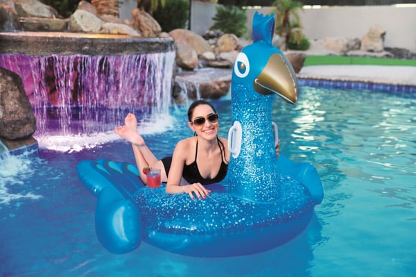 Bestway 41101 pool- och badmadrass Blå Vinyl Sittbadleksak