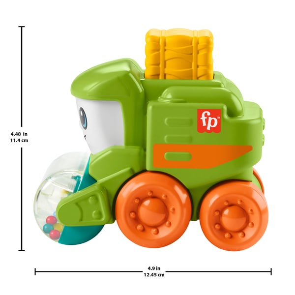 Fisher-Price Fisher-Price-legetøjskøretøj, der kan skubbes, med aktiviteter til finmotorikken for spædbørn, Design kan variere