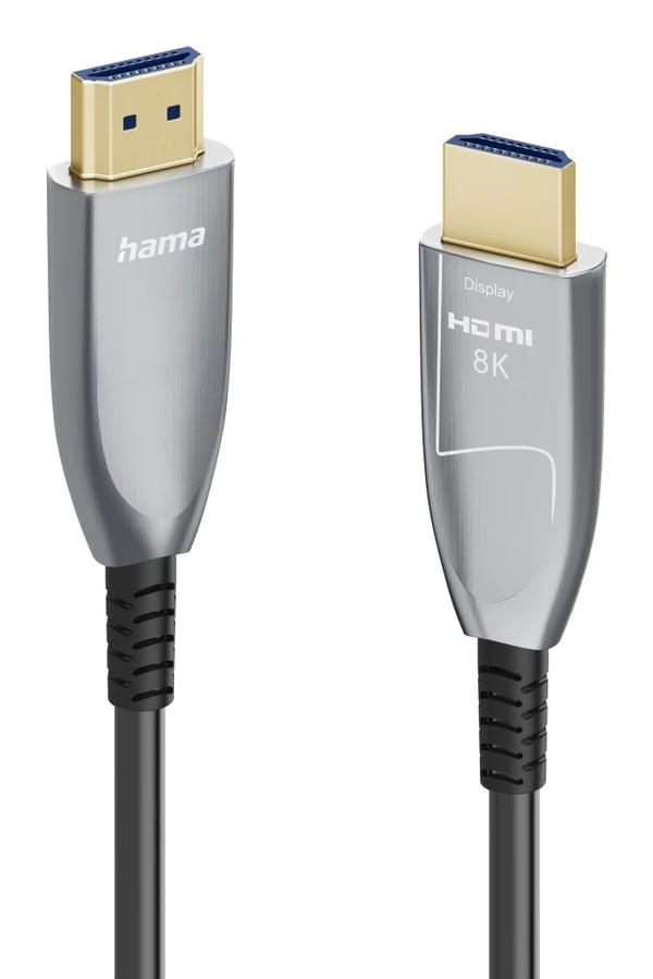 Hama 00202036 HDMI-kabel 15 m HDMI Type A (Standard) Sort, Grå, Sølv