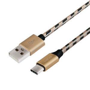 LogiLink CU0135 USB-kabel USB 2.0 2 m USB A USB C 0,48 Gbit/sek. Kobberfarve, Sort