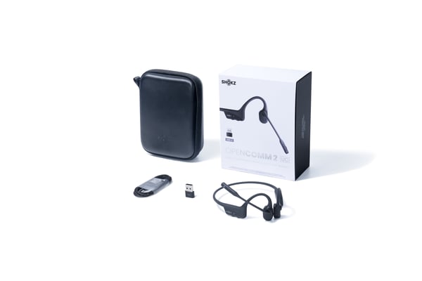 SHOKZ C110-AA-BK kuulokkeet ja kuulokemikrofoni Langaton Ear-hook Toimisto/puhelukeskus USB A-tyyppi Bluetooth Musta