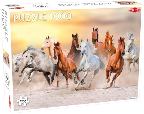 Tactic Animals: Wild Horses - 1000 pcs Puslespil 1000 stk Dyr