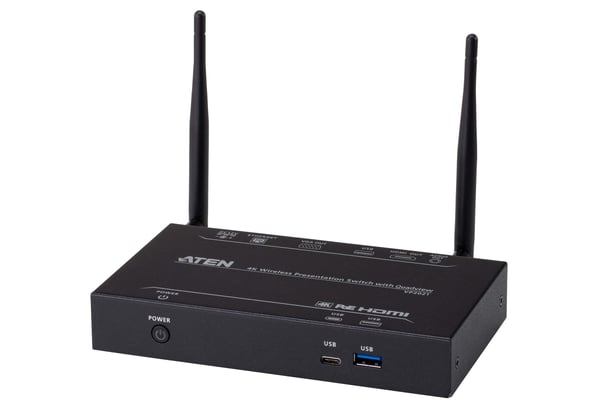 ATEN 4K trådlös presentationsswitch med Quad View
