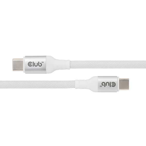 CLUB3D CLUB 3D USB-C Magnetic-Coil Cable White USB-kabel 2 m USB C 0,48 Gbit/sek. 240 W Hvid