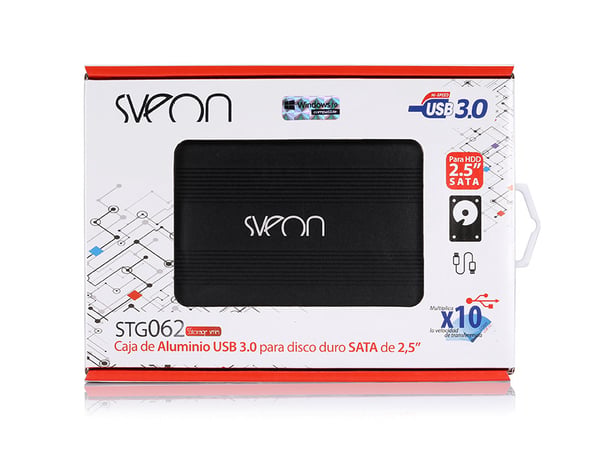 Sveon STG062 Hölje för lagringsenheter HDD-hölje Svart 2.5"