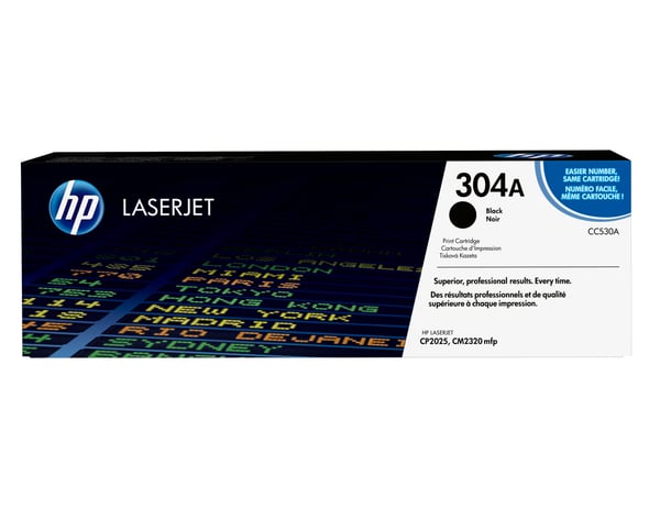 HP 304A - Sort - original - LaserJet - Tonerpatron (CC530A) HP 304A - Sort - original - LaserJet - Tonerpatron (CC530A)