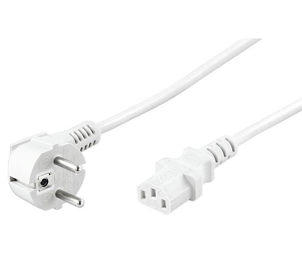 Microconnect PE010430W el-ledning Hvid 3 m Strømstik type E+F C13 forbinder