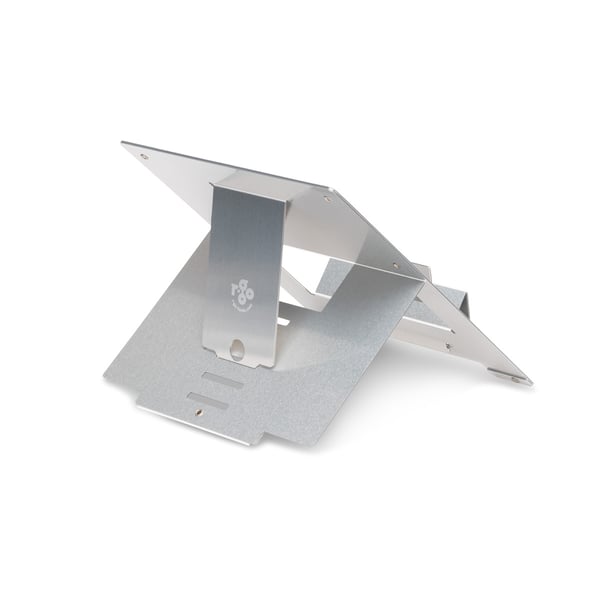 R-Go Tools Laptopstandaard R-Go Riser Flexible, verstelbare inklapbare laptopverhoger, ergonomisch, Hylite aluminium, zilver