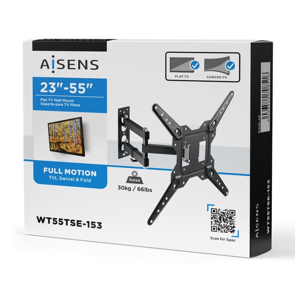AISENS WT55TSE-153 TV-kiinnike 139,7 cm (55") Musta