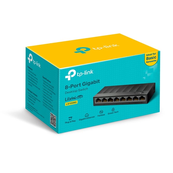 TP-Link LS1008G nätverksswitchar Ohanterad Gigabit Ethernet (10/100/1000) Svart