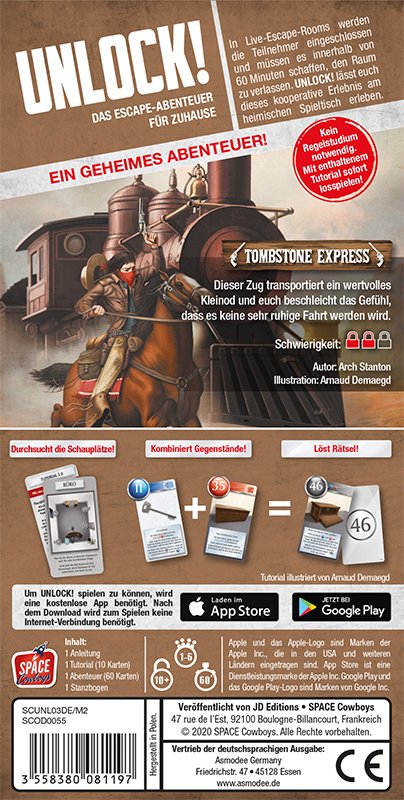Asmodee Unlock! - Tombstone Express Kortspel Samlarspel