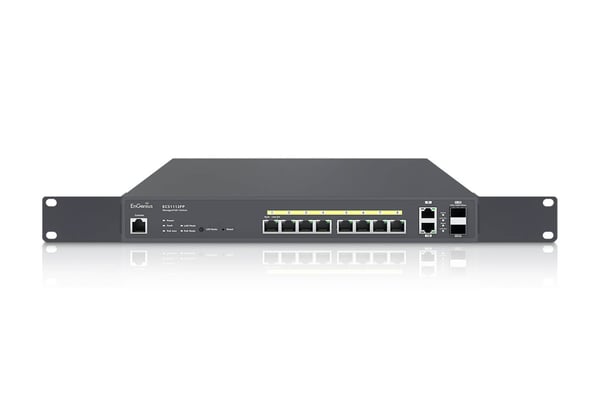 EnGenius ECS1112FP verkkokytkin Hallittu L2+ Gigabit Ethernet (10/100/1000) Power over Ethernet -tuki Musta