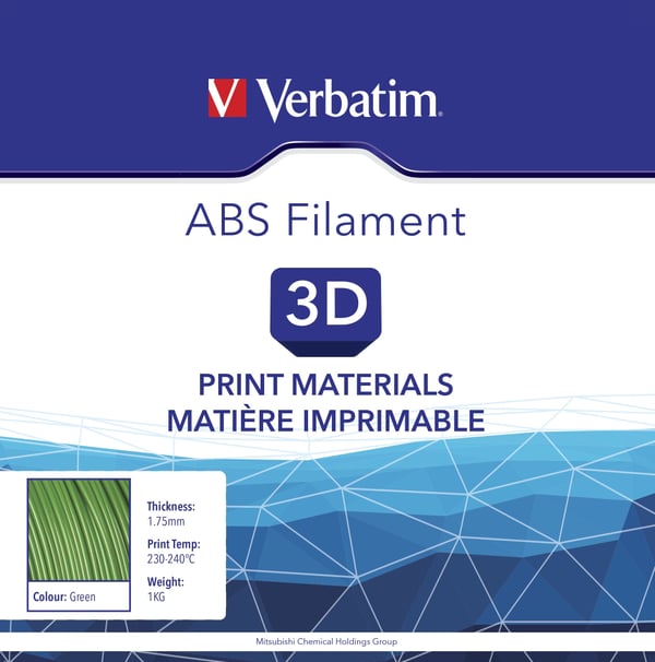 Verbatim 55014 3D print materiale ABS Grøn 1 kg