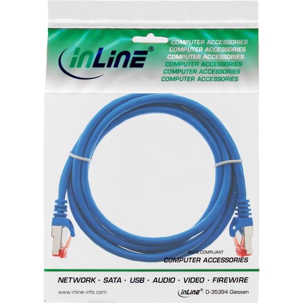 InLine 76911B netværkskabel Blå 1 m Cat6 S/FTP (S-STP)