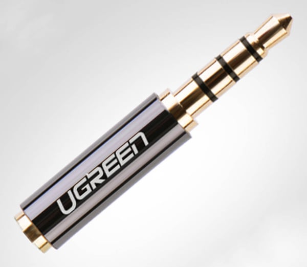 Ugreen 20502 kaapelin sukupuolenvaihtaja 2.5 mm 3.5 mm Musta