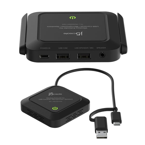 j5create JVW120-N Langaton laajennin USB™-kameroille/-mikrofoneille/-kaiuttimille