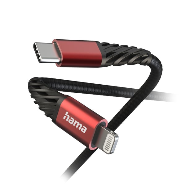 Hama Lightning-USB-kaapeli - USB-C 1,5 m musta/valkoinen (002015410000)