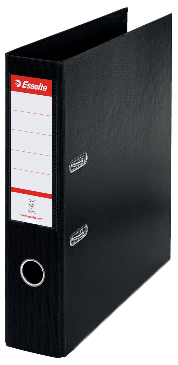 Esselte Brevordner Standard PP, 30% recirkuleret folie (før forbrug), FSC® A4/75 mm