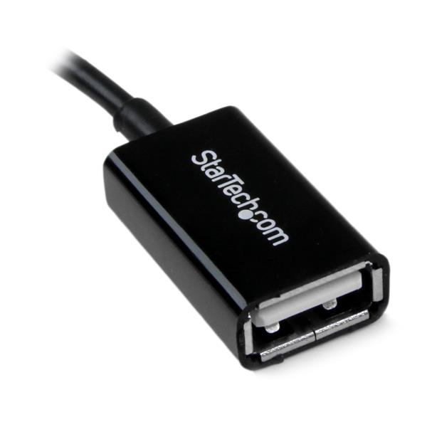 StarTech.com UUSBOTG USB-kabel USB 2.0 0,127 m Micro-USB B USB A 0,48 Gbit/sek. Sort