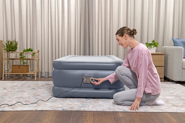 Bestway 6713G / 23 luftmadras Enkelmadras Grå, Hvid Unisex