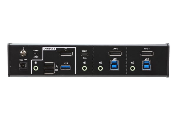 ATEN USB-C DisplayPort Hybrid KVMP™-switch med 3 portar