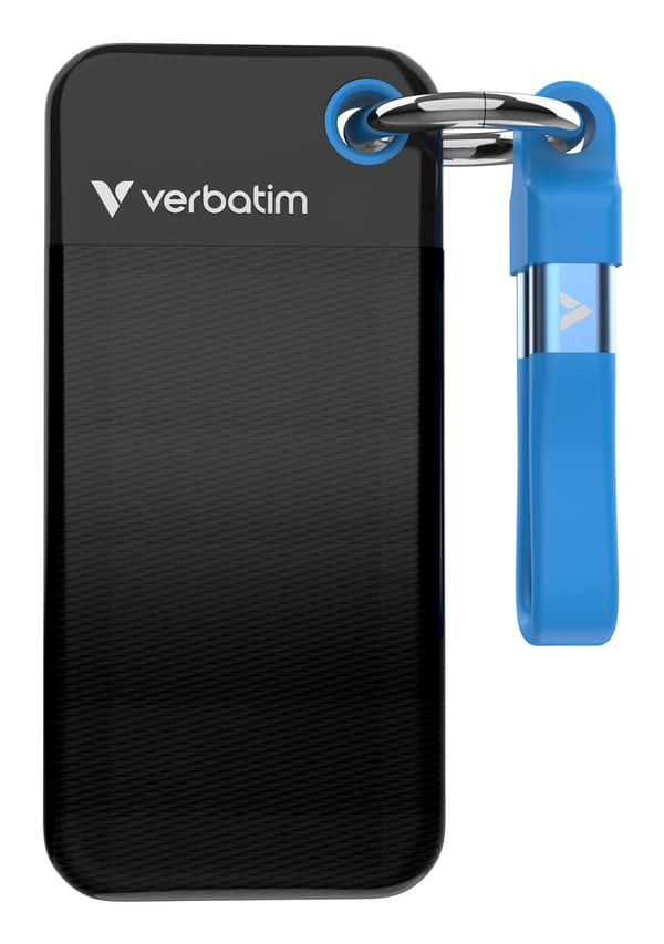 Verbatim 32433 ulkoinen SSD 128 GB USB Type-C 3.2 Gen 2 (3.1 Gen 2) Musta, Sininen