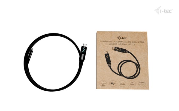 i-tec TB4CBL150CMPRO Thunderbolt-kablar 1,5 m 40 Gbit/s Svart