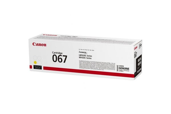 Canon 067 värikasetti 1 kpl Alkuperäinen Keltainen