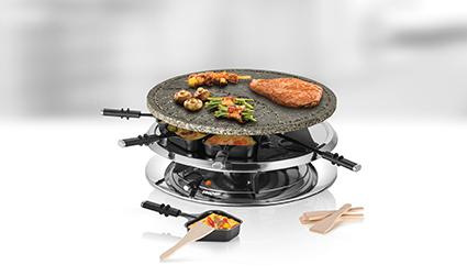 Unold 48726 raclette grill 8 person(er) 1300 W Sort, Rustfrit stål