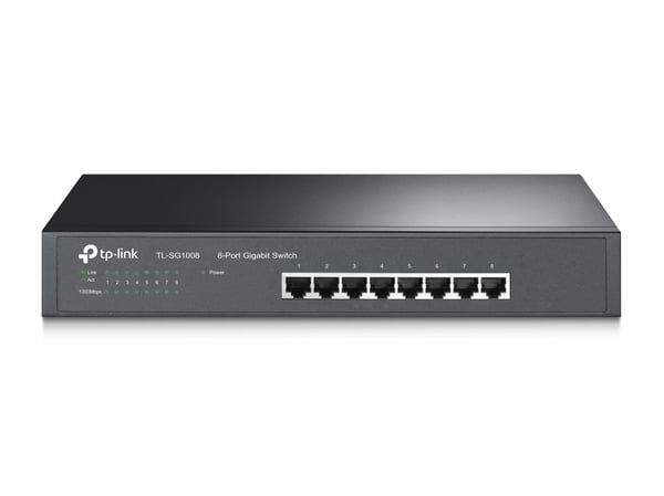 TP-Link TL-SG1008 nätverksswitchar Ohanterad Gigabit Ethernet (10/100/1000) Svart