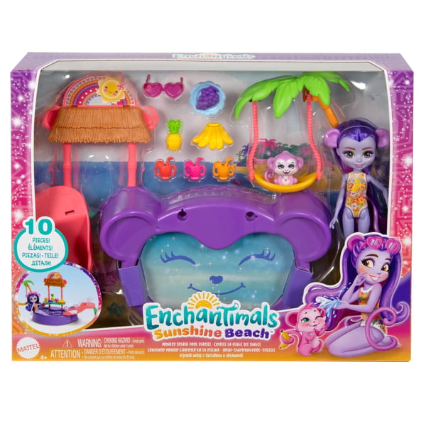 Enchantimals Sunshine Beach Monkey Splash Pool Playset