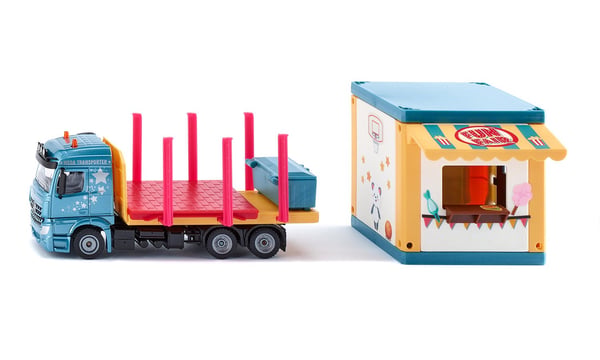 Siku Prefab house transporter Tung lastbilsmodell Förmonterad 1:50
