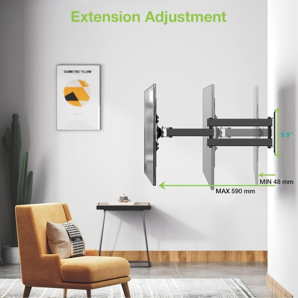 Techly ICA-PLB 136M TV-kiinnike 139,7 cm (55") Musta