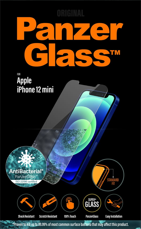 PanzerGlass ® Screen Protector iPhone 12 Mini | Standard Fit Genomskinligt skärmskydd Apple 1 styck