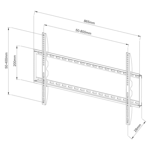 Techly ICA-PLB 162XL tv-fäste 2,03 m (80") Svart