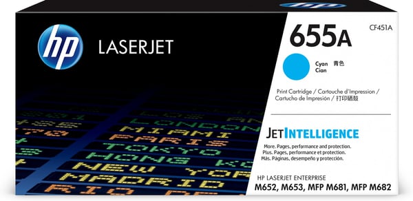 HP 655A alkuperäinen syaani LaserJet-värikasetti