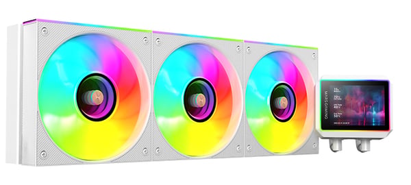 Mars Gaming ML-VISIONII360 Processor Alt-i-en væskekøler 12 cm Hvid 1 stk