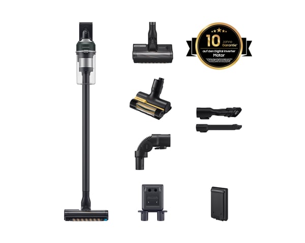 Samsung VS20C85G2TN 2-i-1 stangstøvsuger Batteri Dry Poseløs Krom, Sort 2200 At