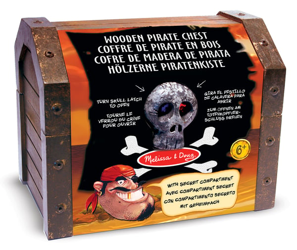 Melissa & Doug Wooden Pirate Chest