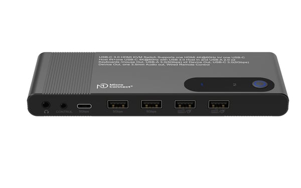 Microconnect HDMI & USB-C KVM Switch 2-Port KVM-switchar