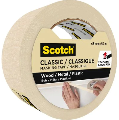 3M Classic 50 m Malertape Velegnet til indendørsbrug Beige