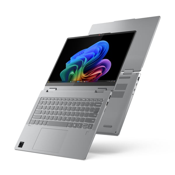 Lenovo IdeaPad 5 2-in-1 14Q8X9 Copilot+ PC Snapdragon X1P-42-100 Hybrid (2-i-1) 35,6 cm (14") Berøringsskærm WUXGA 16 GB LPDDR5x-SDRAM 1 TB SSD Wi-Fi 7 (802.11be) Windows 11 Home Tysk Grå
