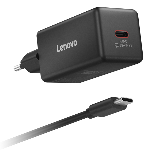 Lenovo Strømforsyning - GaN - 65 watt (USB-C) - Sort