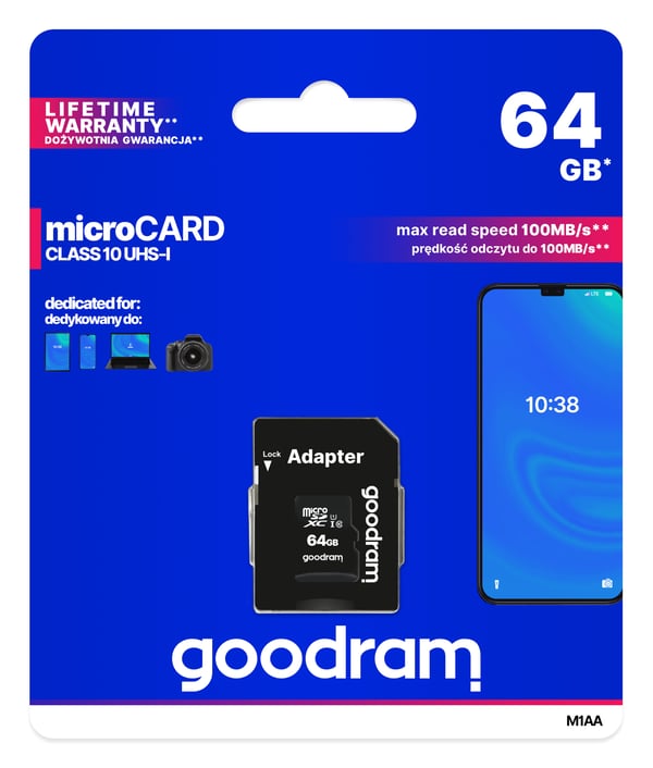Goodram M1AA 64 GB MicroSDXC UHS-I Klasse 10